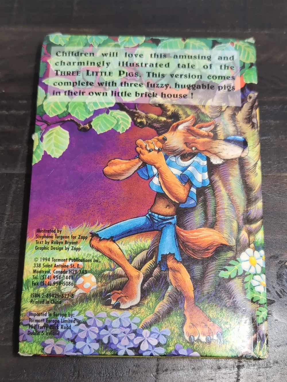 Vintage 1994 The Three Little Pigs Board Book Childrens Fairy Tale Storybook - Picture 4 of 16